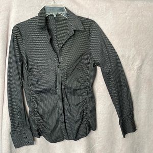 NWOT Shirt, stripe, long sleeves,  buttons M/size,  fit Small size